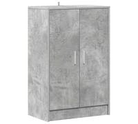 vidaXL Mueble Zapatero Organizador de Zapatos Armario Pasillo Almacenaje Taburete Puf Caja Banco Estantería de Contrachapada Gris Hormigón 60x35x92 cm