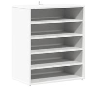 vidaXL Mueble Zapatero Organizador de Zapatos Armario Pasillo Almacenaje Taburete Puf Caja Banco Estantería de Madera Contrachapada Blanco 60x35x70 cm