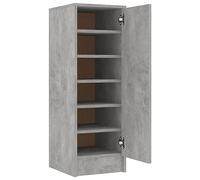 vidaXL Mueble Zapatero Organizador de Zapatos Armario Pasillo Almacenaje Taburete Puf Caja Banco Estantería de Contrachapada Gris Hormigón 32x35x92 cm