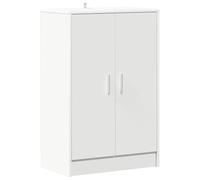 vidaXL Mueble zapatero Organizador de zapatos madera contrachapada blanco 60x35x92 cm