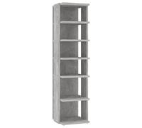 vidaXL Mueble Zapatero Organizador de Zapatos Armario Pasillo Almacenaje Taburete Puf Caja Banco Estantería de Contrachapada Gris Hormigón 27,5x27x102cm