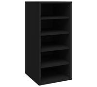 vidaXL Mueble Zapatero Organizador de Zapatos Armario Pasillo Almacenaje Vestidor Dormitorio Caja Estante de Madera Contrachapada Negro 31,5x35x70 cm
