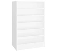 vidaXL Mueble Zapatero Organizador de Zapatos Armario Pasillo Almacenaje Vestidor Dormitorio Caja Estante de Madera Contrachapada Blanco 60x35x92 cm