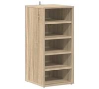 vidaXL Mueble Zapatero Organizador de Zapatos Armario Pasillo Almacenaje Vestidor Dormitorio Caja Estante de Contrachapada Roble Sonoma 31,5x35x70 cm