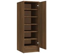Mueble zapatero madera contrachapada roble marrón 32x35x92 cm