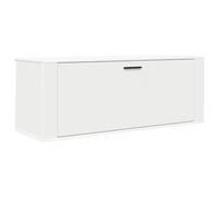 Mueble zapatero pared madera contrachapada blanco 100x35x38 cm