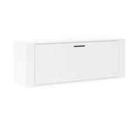 Vidaxl mueble zapatero pared madera contrachapada blanco 100x35x38 cm