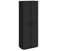 vidaXL Mueble zapatero de tela con funda – Amplio y duradero – Negro 60x30x166 cm