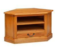 vidaXL MuebledeTVdeesquina con cajón Natural 79 x 40 x 46 cm, Armario de TV rústico de Madera, Durable, Soporte de Esquina, Muebles sólidos para Sala de Estar, Unidad de Almacenamiento, exhibición mu