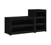 Vidaxl muebles de cocina de exterior 2 pzas madera maciza pino negro