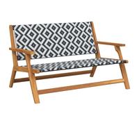 vidaXL Muebles de jardín Negro y 122 x 78 x 73 cm, Muebles rectangulares Modernos para jardín y terraza, sillas, Bancos y tumbonas cómodas y estilosas