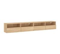 vidaXL Muebles de Pared para TV 2 uds Madera Roble Sonoma 100x30x30 cm