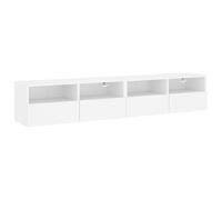 vidaXL Muebles de Pared TV 2 uds Madera ingeniería Blanco 80x30x30 cm