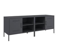 vidaXL Muebles de TV 2 Unidades Acero Gris Antracita 68x39x50,5 cm, Soporte de TV, aparador de TV, Mueble HiFi, Banco de TV, Armario para TV