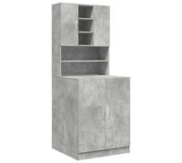 vidaXL Muebles para Lavadora 2 pzas Madera de ingeniería Gris hormigón