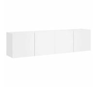 vidaXL Muebles para TV de Pared 2 Unidades Blanco 80x30x41 cm