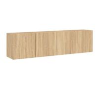 vidaXL Muebles para TV de Pared 2 Unidades Roble Sonoma 80x30x41 cm