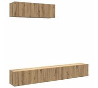 vidaXL Muebles TV de Pared 3 uds Roble Artisan 100x30x30 cm