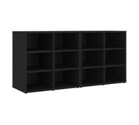 Vidaxl muebles zapateros 2 uds negro 52,5x30x50 cm