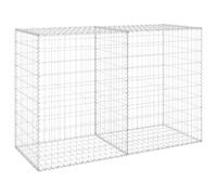 vidaXL Muro de Gaviones con Cubiertas Pared Jardinera Cesta Piedras Jaula Arriate Elevado Contención Jardín Patio Acero Galvanizado 150x60x100 cm