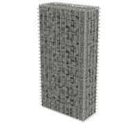 vidaXL Muro de gaviones con cubiertas acero galvanizado 50x20x100 cm Pared Valla Cerca