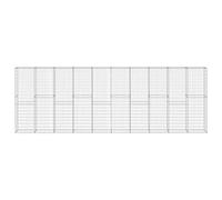 vidaXL Muro de Gaviones con Cubiertas Acero Galvanizado Terraza Exterior Jardín Terraza Cubierta Cercados Piedras Leña Almacenamiento 600x30x200 cm