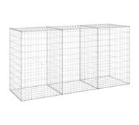 vidaXL Muro de Gaviones con Cubiertas Pared Jardinera Cesta Piedras Jaula Arriate Elevado Contención Jardín Patio Acero Galvanizado 200x60x100 cm