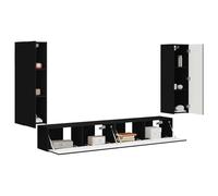 vidaXL Negro 98 x 31 x 29,5 cm, elegante centro multimedia, unidad de entretenimiento, soporte moderno para TV, apartamento, sistema de almacenamiento