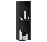 vidaXL Nichos de Ducha Negro 60 x 20 x 9,5 cm Acero Inoxidable, Almacenamiento para baño, Estante Moderno, nicho Resistente al Agua, organización contemporánea para Ducha