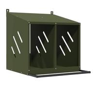 vidaXL Nido para gallinas con 2 Compartimentos de Metal Verde Oliva, Caja Nido para gallinas ponedoras, Caja Nido para gallinas ponedoras, Caja Nido para gallinas ponedoras