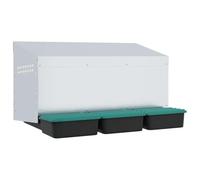 vidaXL Nido para gallinas con 3 Compartimentos de Acero galvanizado para Montar en la Pared