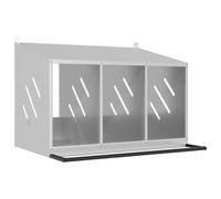 vidaXL Nido para gallinas con 3 compartimentos plateado galvanizado, caja nido para gallinas ponedoras, caja nido para gallinas ponedoras, caja nido para gallinas ponedoras