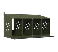 vidaXL Nido para gallinas con 4 compartimentos de metal verde oliva, caja nido para gallinas ponedoras, caja nido para gallinas ponedoras, caja nido para gallinas ponedoras