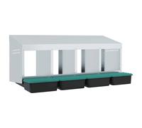 vidaXL Nido para gallinas de acero galvanizado para montar en la pared