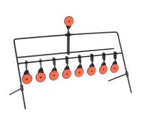 vidaXL Objetivo de Tiro Giratorio con Reinicio Automático 8 + 1 Figuras Diana Accesorios Tiro Precisión Entrenamiento Competiciones Sin Montaje