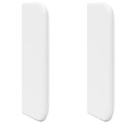 vidaXL Oreja de cabecero 40,5 x 40,5 x 4 cm PVC, Decoración de Dormitorio, cabecera Moderna, Relleno de Espuma, Lujo, Accesorio contemporáneo Blanco