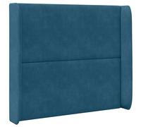 vidaXL Oreja de cabecero Azul 80 x 16 x 4 cm Terciopelo, Mueble de Dormitorio, cabecera de Terciopelo Moderna, Acolchada de Espuma, decoración Minimalista para Mayor Comodidad