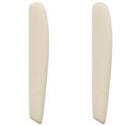 vidaXL Oreja de cabecero Crema 80 x 23 x 6 cm Tela, Cabecera Moderna de Dormitorio, Estilo Onda, diseño Acolchado, decoración Minimalista, Soporte Textil, Acabado Elegante