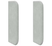 vidaXL Oreja de cabecero Gris Claro 40,5 x 40,5 x 4 cm Terciopelo, Cabecera de Terciopelo Gris, decoración de Dormitorio Moderna, cojín Suave, diseño contemporáneo, Mueble Minimalista