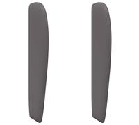 vidaXL Oreja de cabecero Gris Tenue 80 x 23 x 6 cm PVC, Cabecero Moderno, Diseño en Onda, Espuma Cómoda, Elegante y Duradero, Marco de Madera de Ingeniería