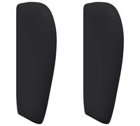 vidaXL Oreja de cabecero Negro 40 x 23 x 6 cm PVC, Cabecera Moderna y Elegante, Acabado Suave, cojín de Espuma, Marco de Madera contrachapada, decoración Minimalista
