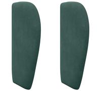 vidaXL Oreja de cabecero Verde 40 x 23 x 6 cm Terciopelo, Cabecera Moderna, Mueble de Dormitorio Elegante, Decorativa de Terciopelo, Accesorio contemporáneo, Marco Chic
