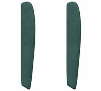 vidaXL Oreja de cabecero Verde 80 x 23 x 6 cm Terciopelo, Decoración para Dormitorio, cabecero Moderno de Terciopelo, Marco de Cama Resistente, Respaldo Acolchado