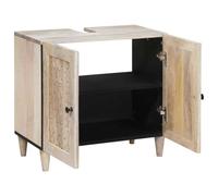 vidaXL Organizador de baño rústico, ideal para organizar el hogar, ahorra espacio, para colgar en la pared, rectangular y de madera de mango, perfecto para organizar artículos de tocador