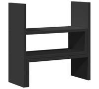 vidaXL Organizador de escritorio ajustable madera negro 40x17x41 cm, estantería de escritorio, unidad de estantería de escritorio, organizador de escritorio ajustable