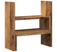 vidaXL Organizador escritorio ajustable madera envejecida 40x17x41 cm, estantería de escritorio, unidad de estantería de escritorio, organizador de escritorio ajustable