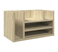 vidaXL Organizador escritorio madera color roble Sonoma 44,5x24x25 cm, almacenamiento de escritorio, organizador de papelería, estante de almacenamiento de escritorio