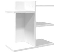 vidaXL Organizador escritorio madera ingeniería blanco 42x21,5x42 cm, almacenamiento de escritorio, organizador de papelería, estante de almacenamiento de escritorio