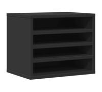 vidaXL Organizador Escritorio Madera ingeniería Negro 36x26x29,5 cm, Almacenamiento de Escritorio, Organizador de papelería, Estante de Almacenamiento de Escritorio
