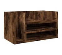 vidaXL Organizador escritorio madera roble ahumado 44,5x24x25 cm, almacenamiento de escritorio, organizador de papelería, estante de almacenamiento de escritorio